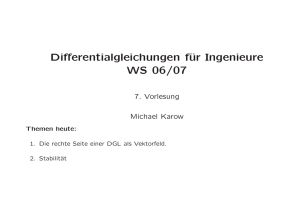 Differentialgleichungen für Ingenieure WS 06/07