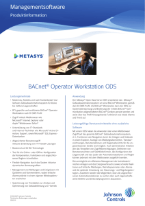 BACnet® Operator Workstation
