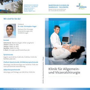 Flyer Allgemein- und Viszeralchirurgie