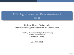 ADS: Algorithmen und Datenstrukturen 2 - Teil 11