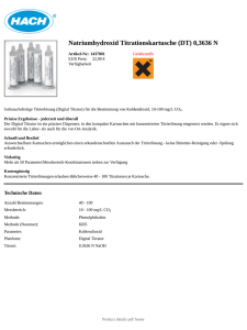 Natriumhydroxid Titrationskartusche (DT) 0,3636 N