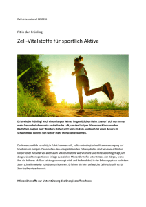 Zell-Vitalstoffe für sportlich Aktive - Dr. Rath Gesundheits
