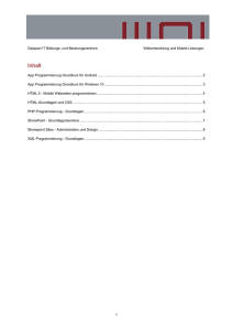 Webentwicklung und Mobile Lösungen (PDF 0.26 MB)