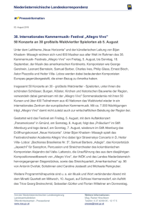 38. Internationales Kammermusik- Festival „Allegro Vivo" 50