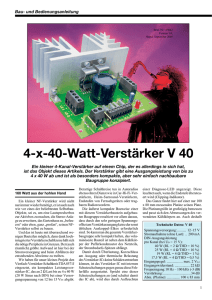 12V Audioverstärker 4x40W, Bausatz Datenblatt, pdf-Datei