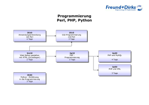 Programmierung Perl, PHP, Python