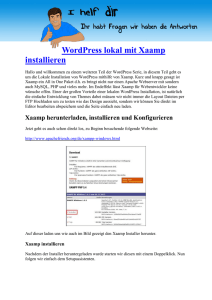 WordPress lokal mit Xaamp installieren