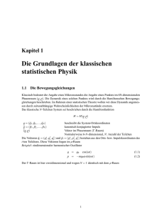 Kapitel 1 Die Grundlagen der klassischen statistischen Physik