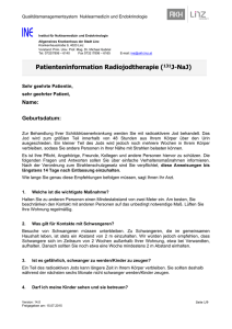 Patienteninformation Radiojodtherapie (131J-NaJ)