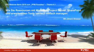 Wie Sie Ressourcen mit Microsoft Project Server, SharePoint und