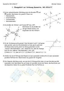 1. Übungsblatt zur Vorlesung Geometrie, WS 2016/17