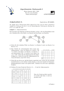 Algorithmische Mathematik I Aufgabenblatt 6.