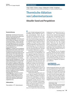 Thermische Ablation von Lebermetastasen - radiologie-uni