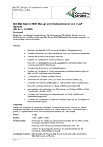 MS SQL Server 2000: Design und Implementieren von OLAP Sevices