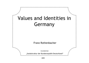 Values and Identities in Germany