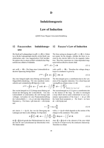 D Induktionsgesetz Law of Induction