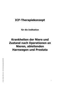 ICF-Therapiekonzept Krankheiten der Niere und Zustand nach
