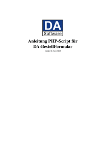 Anleitung PHP-Script für DA-BestellFormular