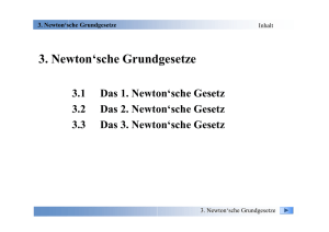 3. Newton`sche Grundgesetze