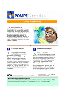 Kosten von Myozyme - International Pompe Association