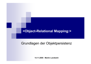 Object-Relational Mapping:>