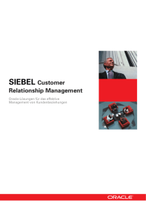 SIEBEL Customer Relationship Management