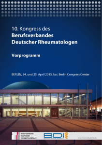 10. Kongress des Berufsverbandes Deutscher Rheumatologen