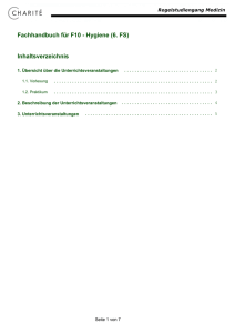 Fachhandbuch für F10 - Hygiene (6. FS) Inhaltsverzeichnis