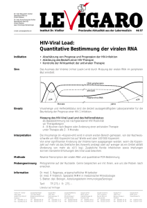 HIV-Viral Load: Quantitative Bestimmung der viralen RNA
