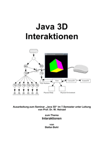 Java 3D Interaktionen