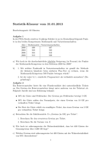 Statistik-Klausur vom 31.01.2013