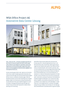 WSA Office Project AG Innovative Data Center Lösung