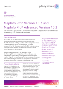 MapInfo Pro™ v15.2 and MapInfo Pro™ Advanced v15.2