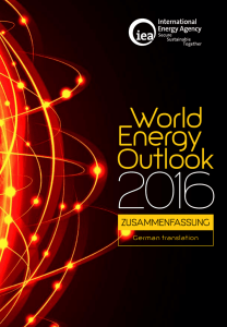World Energy Outlook 2016 - International Energy Agency