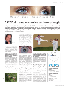 ARTISAN – eine Alternative zur Laserchirurgie