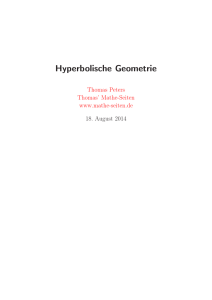 Hyperbolische Geometrie - Thomas` Mathe