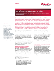 McAfee Database User Identifier