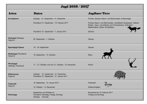 Arten Daten Tiere 2016-17