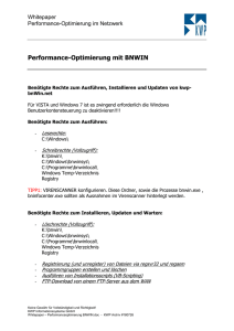 Performance-Optimierung mit BNWIN