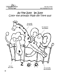 At The Zoo! Im Zoo! Color the animals! Male die