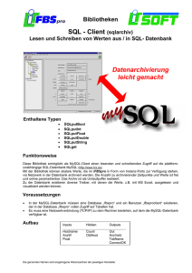 SQL - Client (sqlarchiv) Datenarchivierung leicht gemacht
