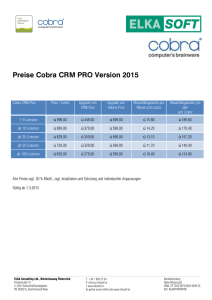 Preise Cobra CRM PRO Version 2015