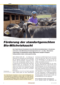 Förderung der standortgerechten Bio-Milchviehzucht