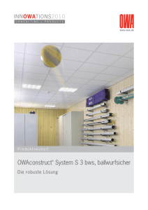 OWAconstruct® System S 3 bws, ballwurfsicher