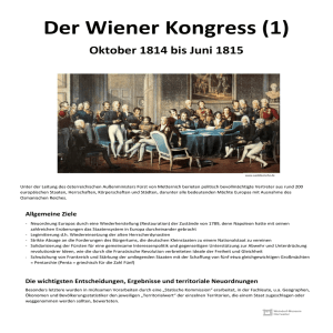 Oktober 1814 bis Juni 1815 - Weindorf
