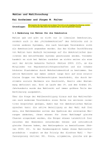 Wahlen und Wahlforschung Kai Arzheimer und Jürgen W. Falter