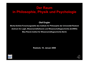 Der Raum in Philosophie, Physik und Psychologie