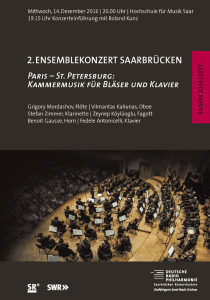 Programmheft zum - Deutsche Radio Philharmonie