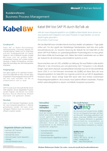 Business Process Management Kabel BW löst SAP PI durch BizTalk