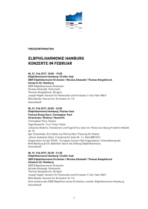 Konzerte im Februar / Elbphilharmonie